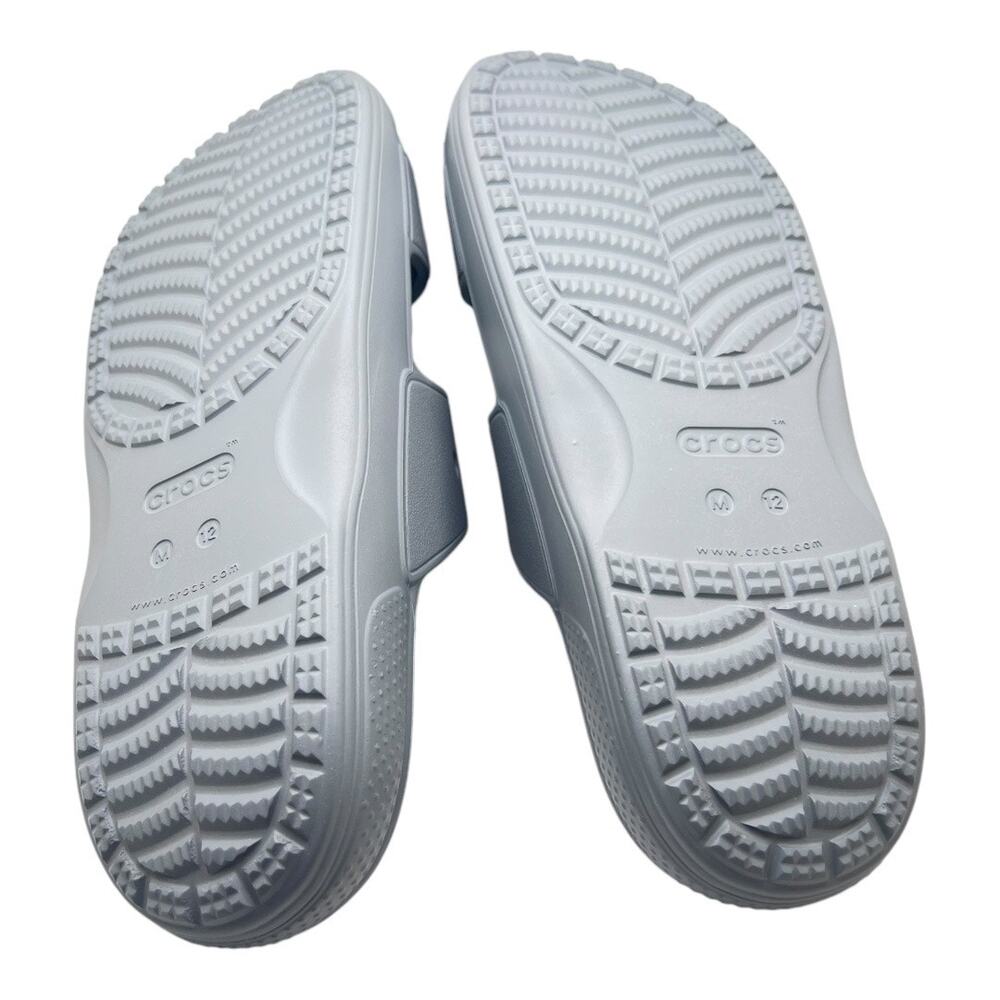 Crocs Classic Double Strap Grey Slip On Sandals Size 12 - Picture 6 of 6
